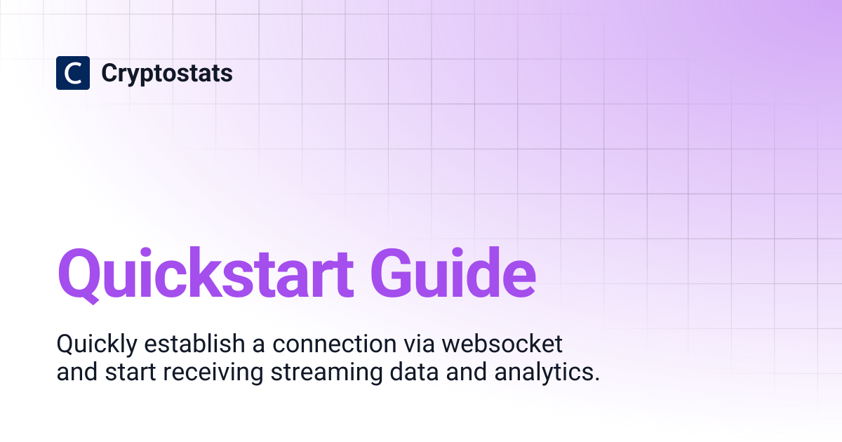 Quickstart Guide | Cryptostats